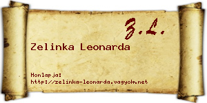 Zelinka Leonarda névjegykártya